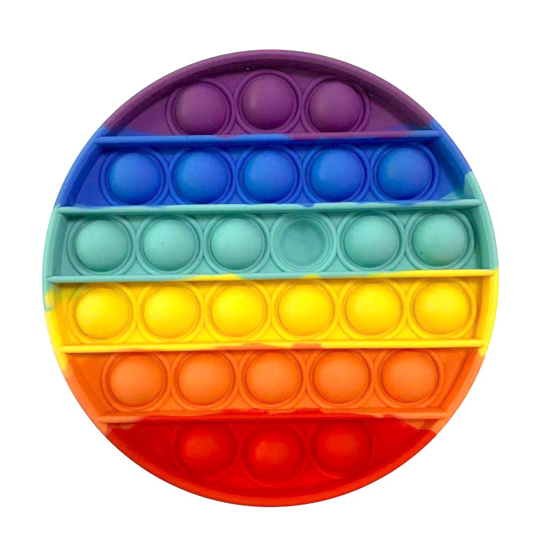 Pop it Fidget Κύκλος Rainbow με Συσκευασία Δώρου
