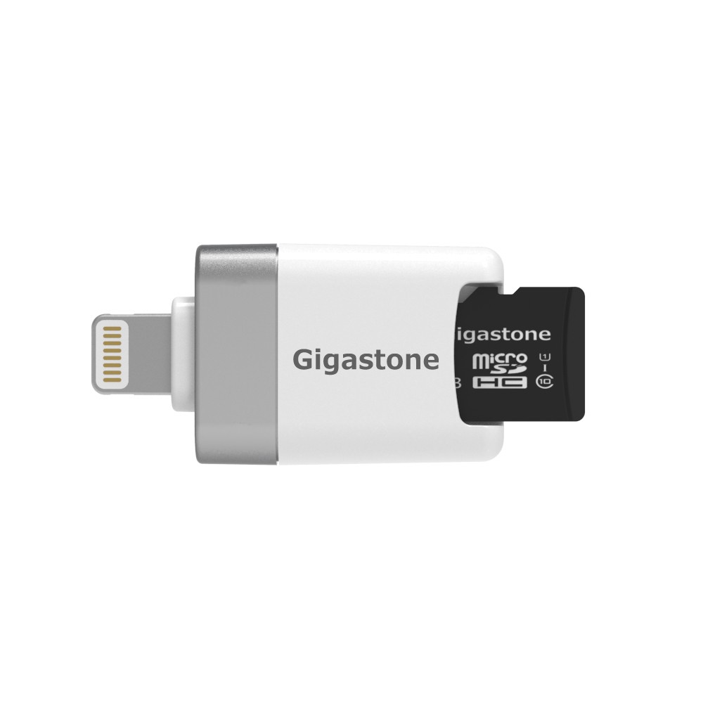Gigastone i-FlashDrive CR-8600 iOS Card Reader MFI Λευκό για iPhone & iPad & iPod με Micro SD 16GB
