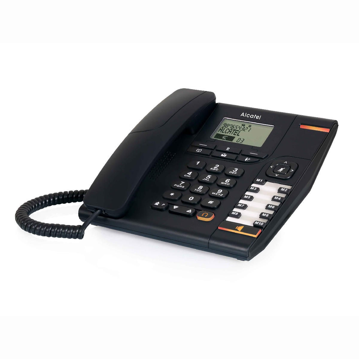 Σταθερό Ψηφιακό Τηλέφωνο Alcatel Temporis 880 Μαύρο, με Μεγάλη  Οθόνη, Ανοιχτή Ακρόαση και Υποδοχή Σύνδεσης Ακουστικού Κεφαλής (RJ9)