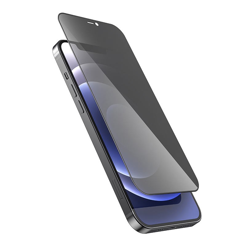 Tempered Glass Hoco Shatterproof Edges Full Screen Anti-Spy HD 9H για Apple iPhone 13 Pro Max Μαύρο