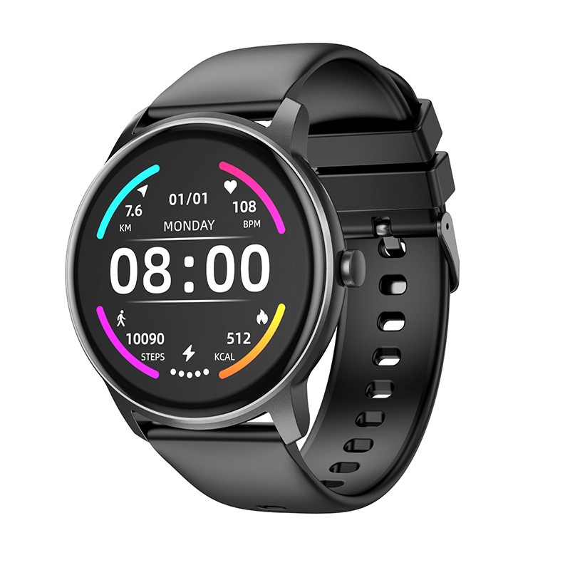 Smartwatch Hoco Y4 IP68 IPS Screen 1.28″ 2.5D Glass 220mAh V4.0 Silicon Band  Μαύρο