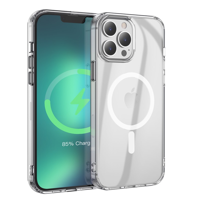 Θήκη TPU Hoco Magnetic Protective Wireless για Apple iPhone 13 Pro Διάφανη με Υποδοχή Ασύρματης Φόρτισης