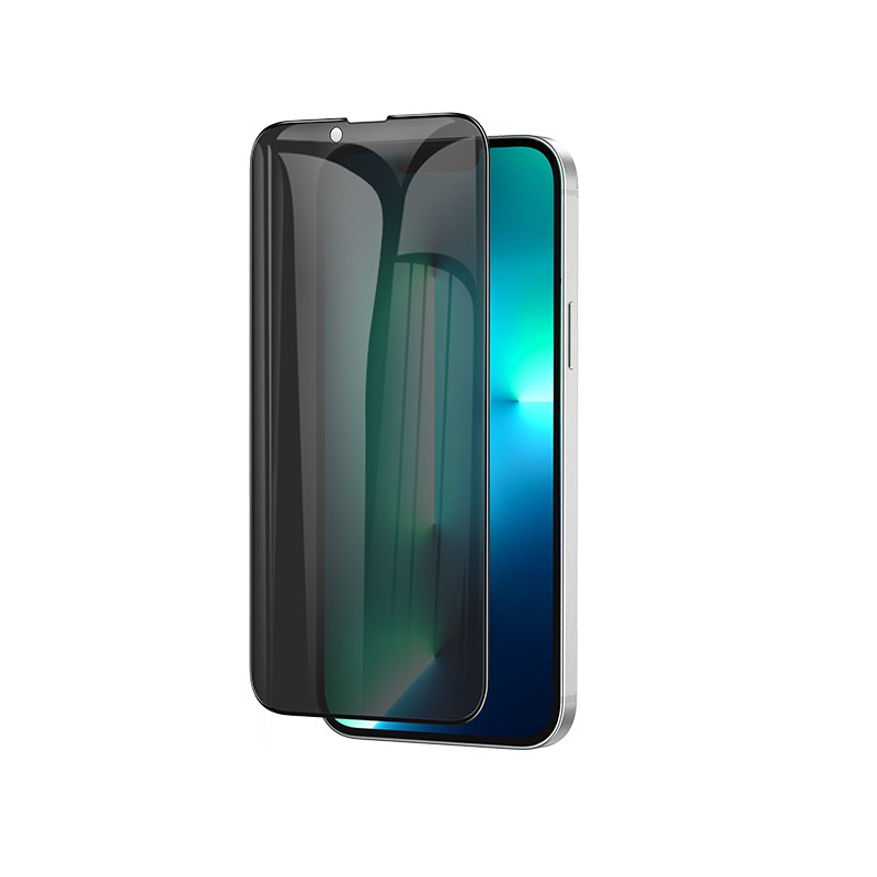 Tempered Glass Hoco A25 Privacy Anti-drop, Anti-Fingerprint 0.33mm για Apple iPhone 13 Pro Max Μαύρο