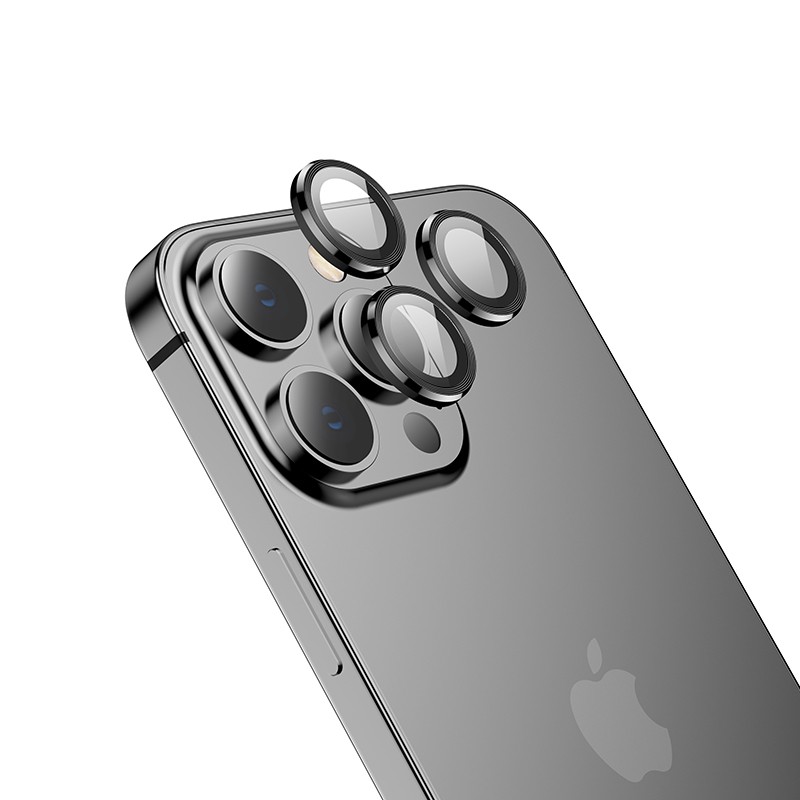 Προστασία Κάμερας Hoco 3D Metal για Apple iPhone 13 Pro / iPhone 13 Pro Max Μαύρο