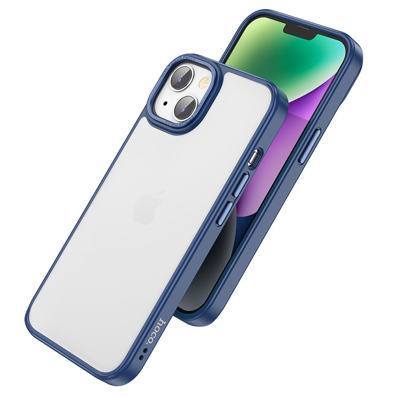 Θήκη Hoco Golden Shield Frosted Protective για Apple iPhone 14 Μπλε