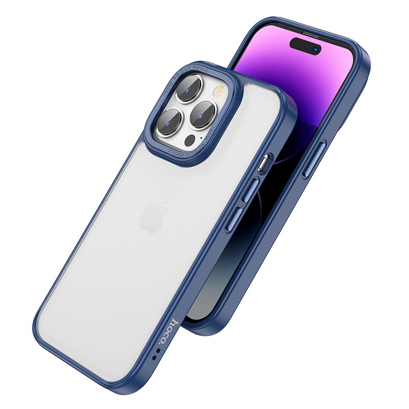 Θήκη Hoco Golden Shield Frosted Protective για Apple iPhone 14 Pro Μπλε