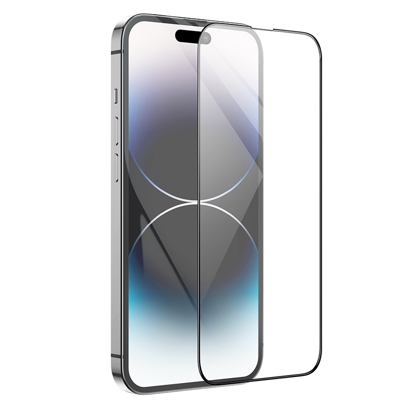 Tempered Glass Hoco G12 5D Full Screen Large Arc Edges Protection 9H για Apple iPhone 14 Pro 1τμχ