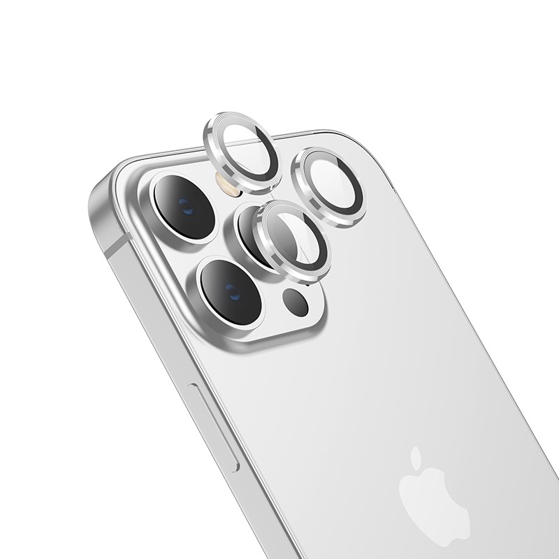 Προστασία Κάμερας Hoco 3D Metal V12 Plus για Apple iPhone 14 Pro / iPhone 14 Pro Max Ασημί