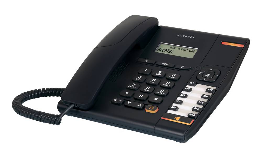 Σταθερό Ψηφιακό Τηλέφωνο Alcatel Temporis 580 Μαύρο, με Οθόνη, Ανοιχτή Ακρόαση και Υποδοχή Σύνδεσης Ακουστικού Κεφαλής (RJ9)