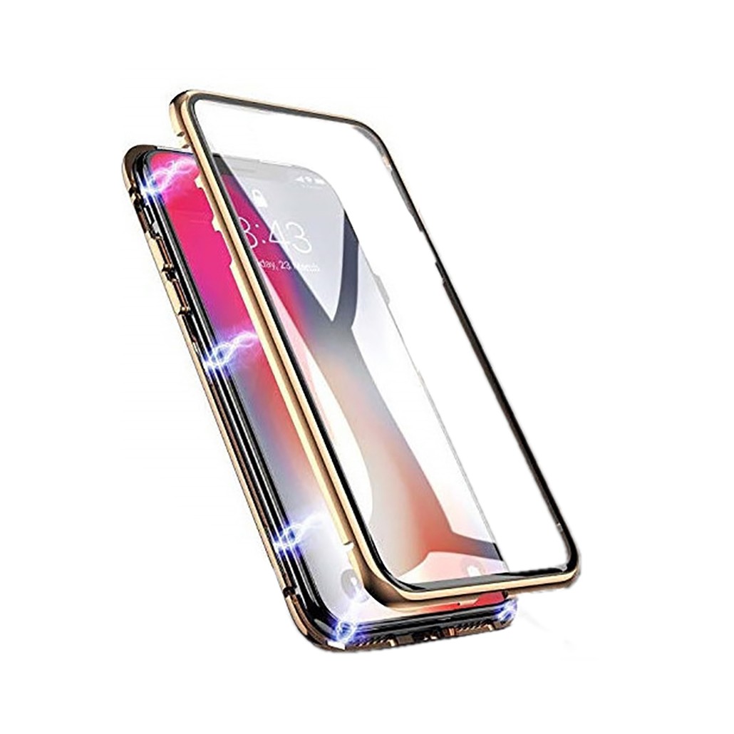 Θήκη Ancus 360 Full Cover Magnetic Metal για Apple iPhone 12 / iPhone 12 Pro Χρυσαφί