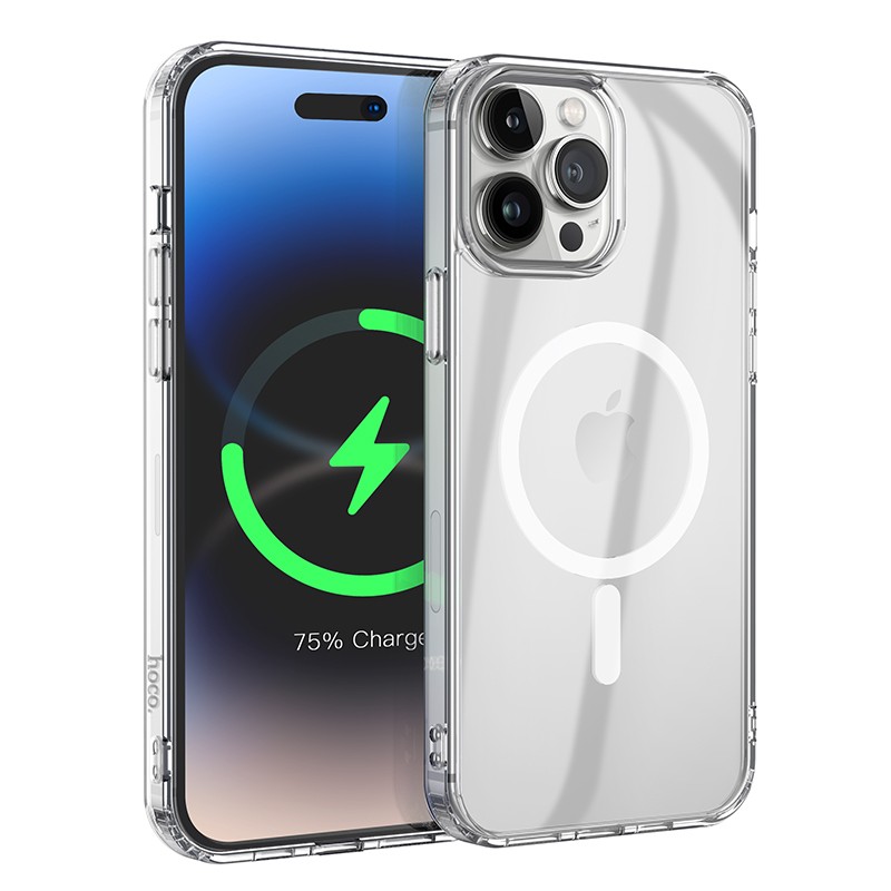 Θήκη Hoco Magnetic Series Airbag Anti-Fall Protective για Apple iPhone 14 Pro Max Διάφανη