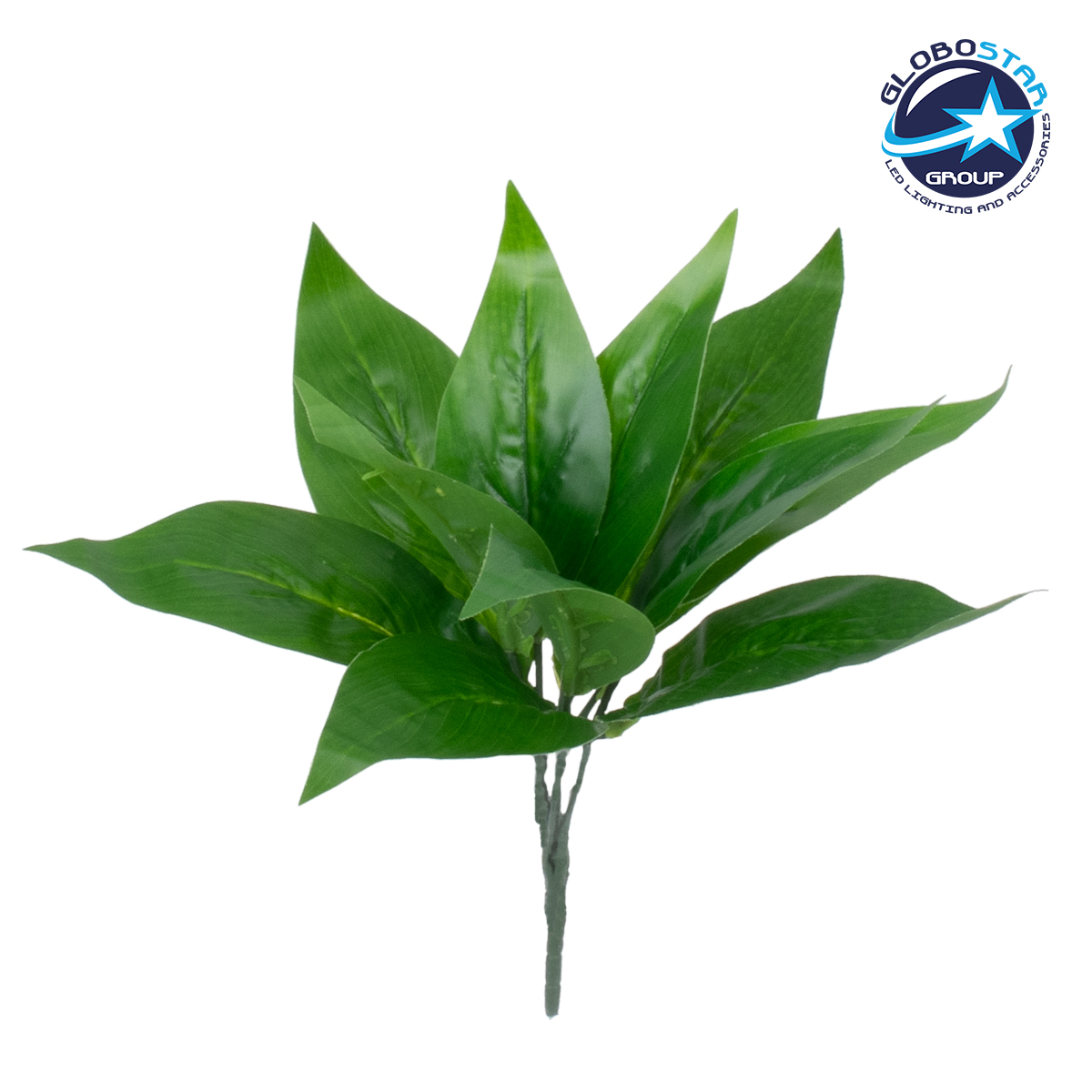 GloboStar® ARROW ROOT 78231 Τεχνητό Φυτό Αραρούτι – Μπουκέτο Διακοσμητικών Φυτών – Κλαδιών με Φύλλωμα Πράσινο Υ27cm