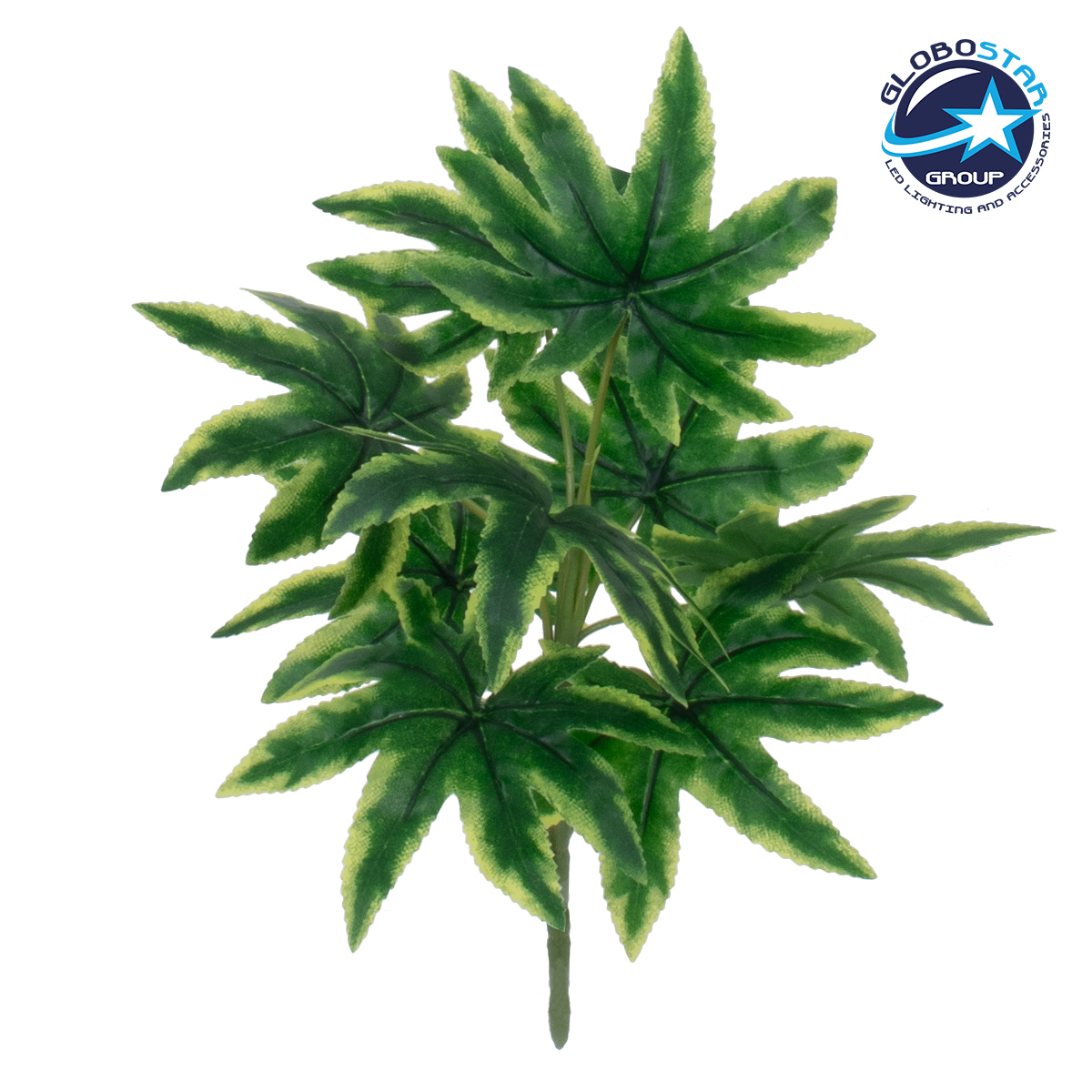 GloboStar® RICE PAPER PLANT 78272 Τεχνητό Φυτό Τετραπάναξ – Μπουκέτο Διακοσμητικών Φυτών – Κλαδιών με Φύλλωμα Πράσινο Υ30cm