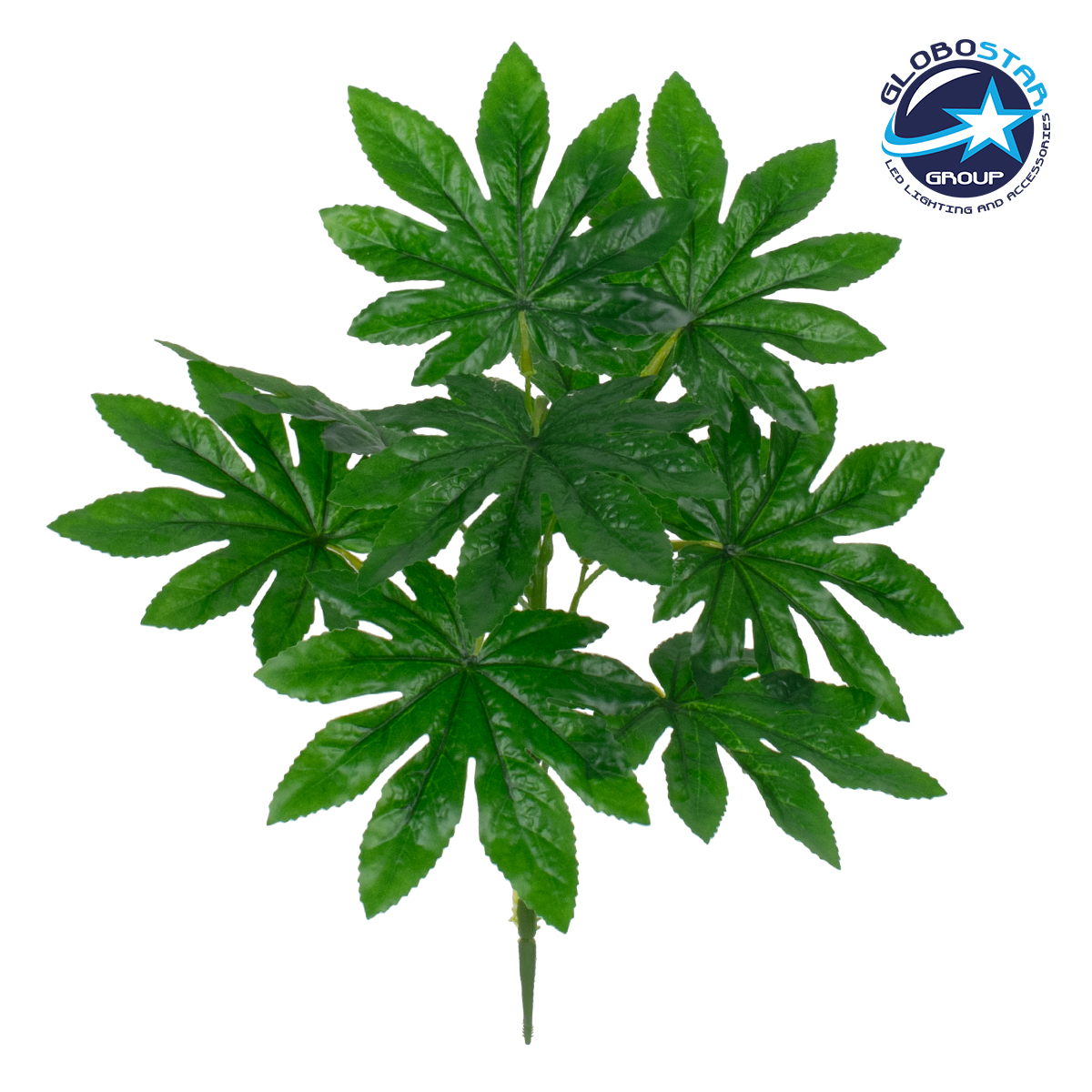 GloboStar® FATSIA 78283 Τεχνητό Φυτό Φάτσια – Μπουκέτο Διακοσμητικών Φυτών – Κλαδιών με Φύλλωμα Πράσινο Υ36cm