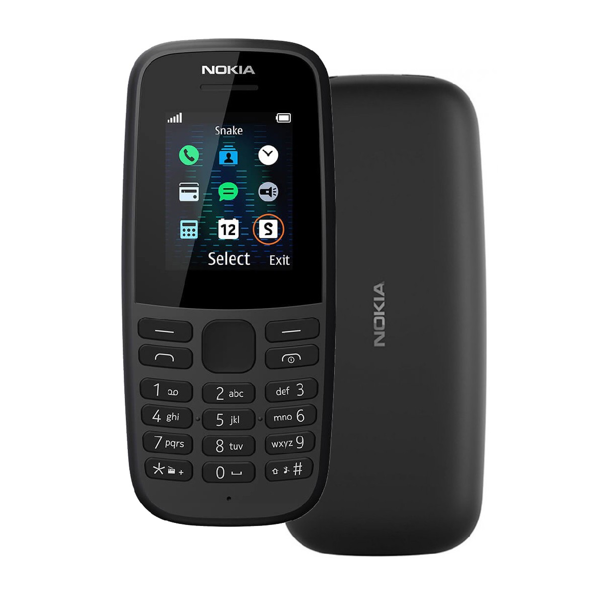 Nokia 105 (2019) 4th Edition Dual Sim 1.77″ Μαύρο EU Χωρίς Ελληνικό Μενού