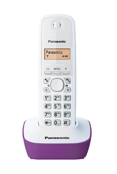 Refurbished (Εκθεσιακό) Ασύρματο Ψηφιακό Τηλέφωνο Panasonic KX-TG1611GRF Λευκό-Μώβ