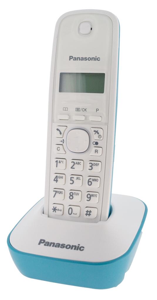 Refurbished (Εκθεσιακό) Ασύρματο Ψηφιακό Τηλέφωνο Panasonic KX-TG1611GRC Λευκό-Τυρκουάζ