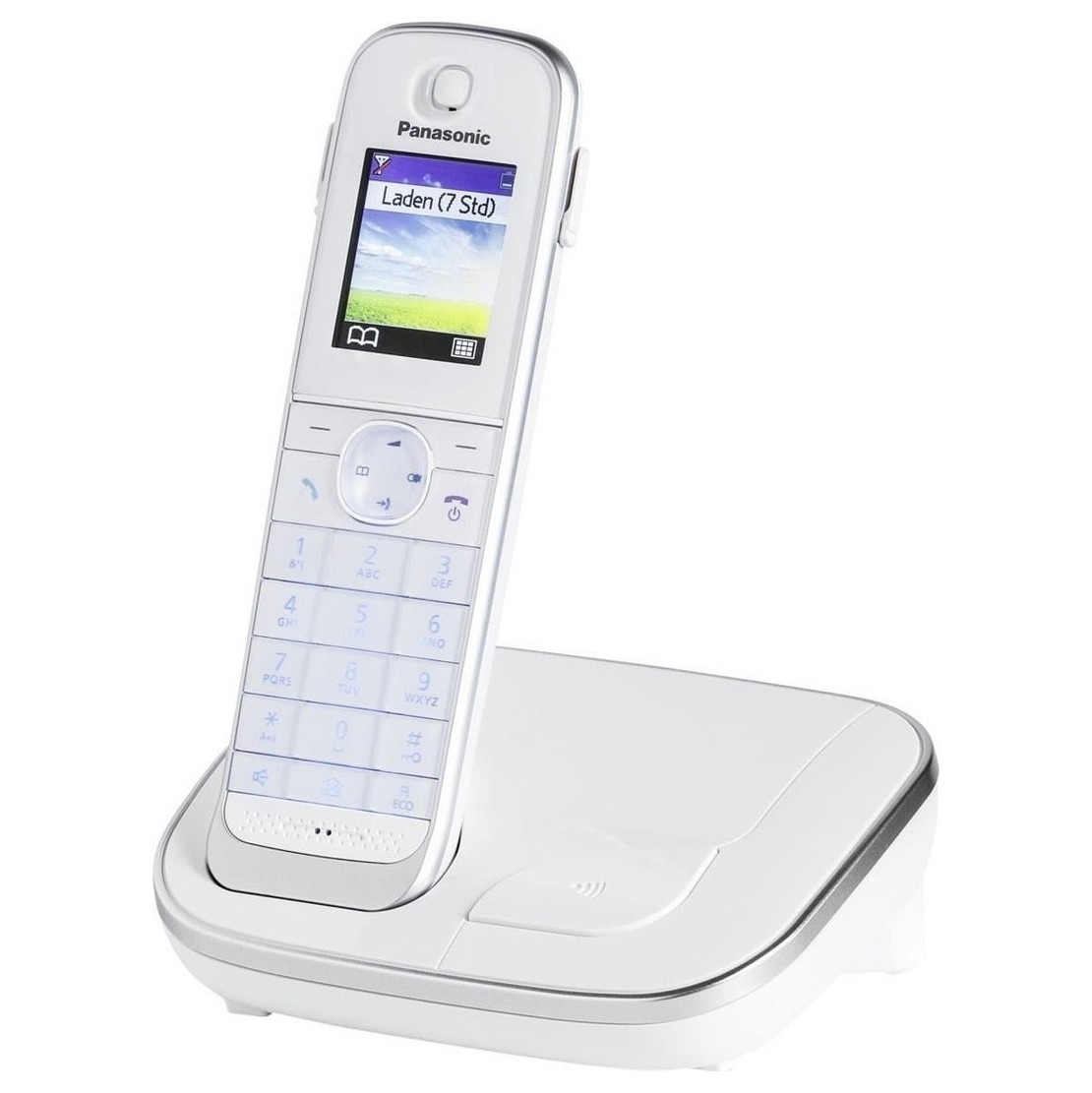 Refurbished (Εκθεσιακό) Ασύρματο Ψηφιακό Τηλέφωνο Panasonic KX-TGJ310GRW Λευκό με Δυνατότητα Σύνδεσης Hands Free