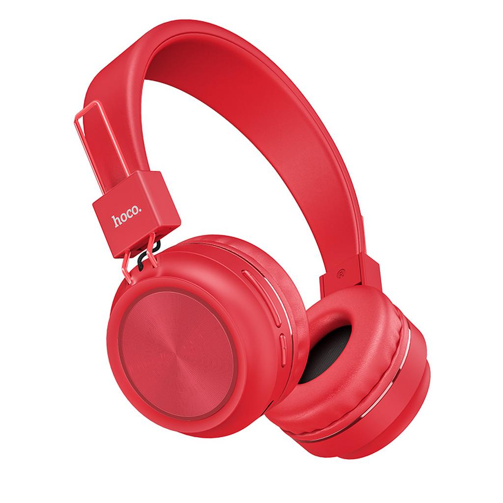 Wireless Ακουστικά Stereo Hoco W25 Promise Κόκκινα με μικρόφωνο