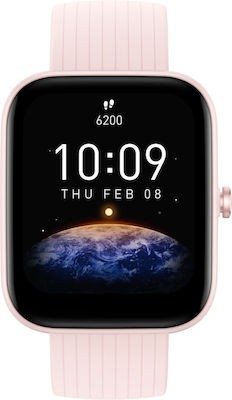 Smartwatch Amazfit Bip 3 5ATM 1.69″ BT 5.0 TFT Screen Anti-Fingerprint 280mAh Ροζ