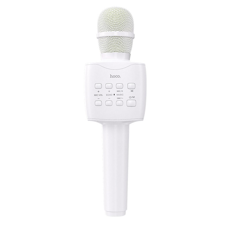 Ασύρματο Μικρόφωνο και Ηχείο Hoco BK5 Cantando V.5.0 Λευκό 5W με Λειτουργία Karaoke και Υποδοχή Micro SD Κάρτας