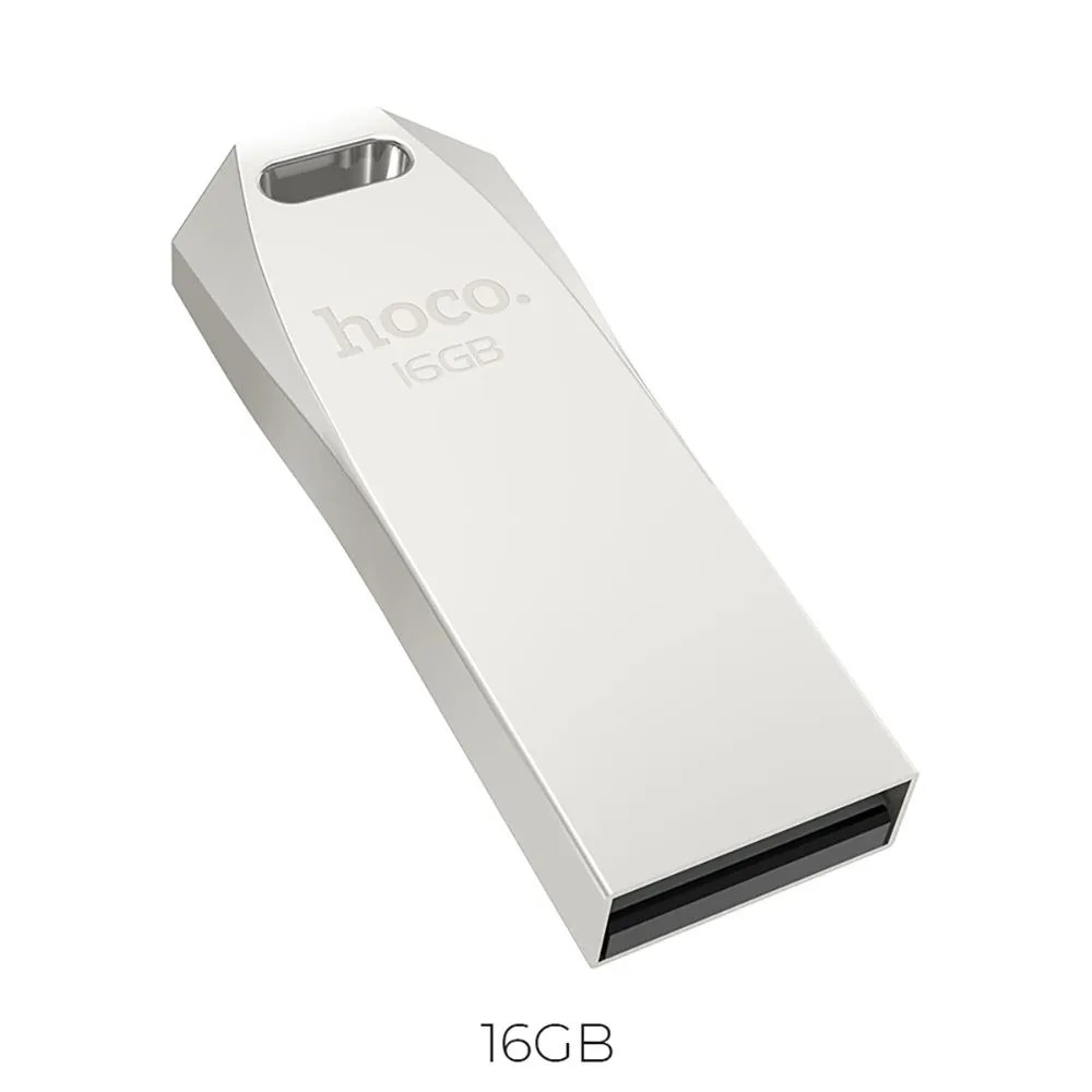 Flash Drive Hoco UD4 Intelligent 16GB USB 2.0 Metal High-Speed Slim Size Ασημί