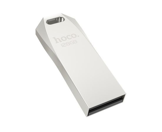 Flash Drive Hoco UD4 Intelligent 128GB USB 2.0 Metal High-Speed Slim Size Ασημί