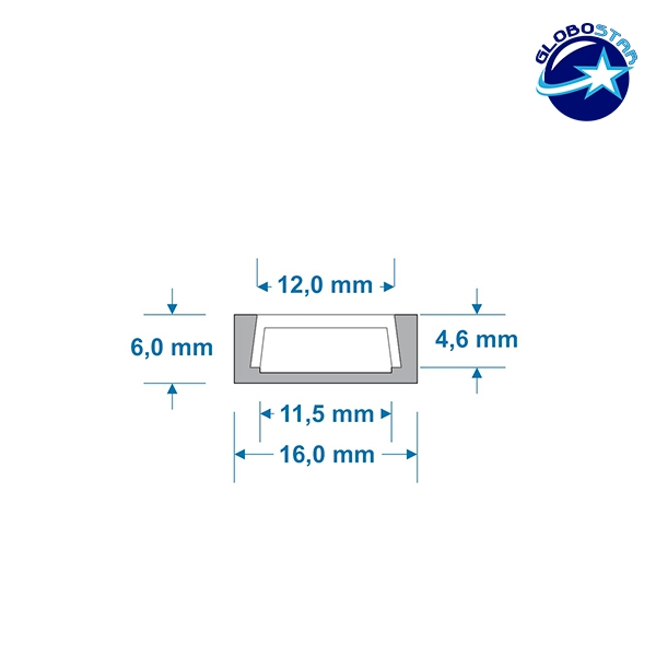 GloboStar® SURFACE-PROFILE 70801-1M Προφίλ Αλουμινίου – Βάση & Ψύκτρα Ταινίας LED με Λευκό Γαλακτερό Κάλυμμα – Επιφανειακή Χρήση – Συρόμενο Κάλυμμα – Ασημί – 1 Μέτρο – Μ100 x Π1.6 x Υ0.6cm