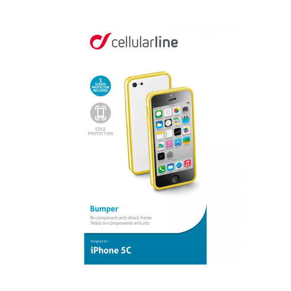 CELLULARLINE BUMPER IPHONE 5C yellow backcover
