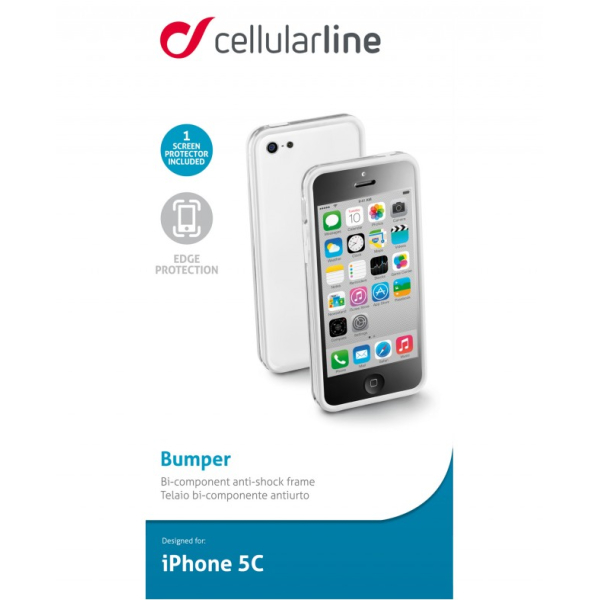 CELLULARLINE BUMPER IPHONE 5C white backcover
