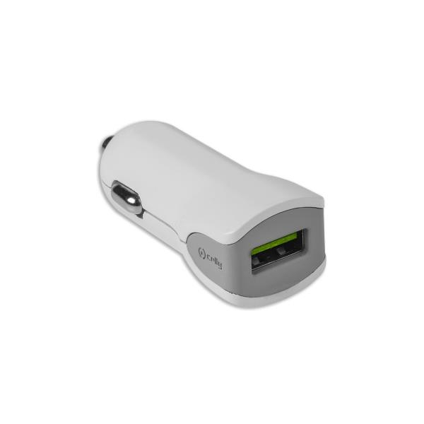 CELLY CAR CHARGER 2.4A TURBO CHARGE white