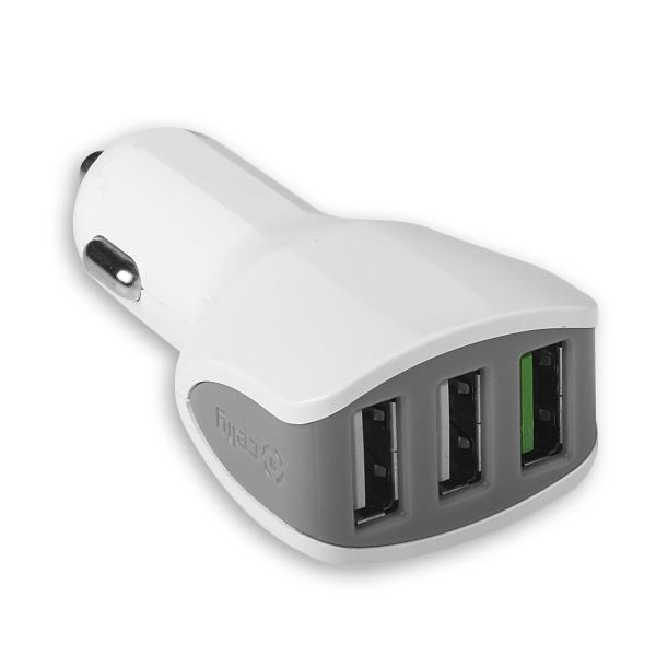 CELLY CAR CHARGER 4.4A TURBO CHARGE 3 PORTS white