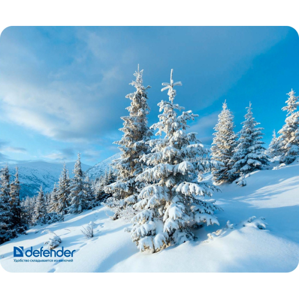 DEFENDER MOUSEPAD SILK NATURE 230x190x1.6mm (WINTER FOREST)