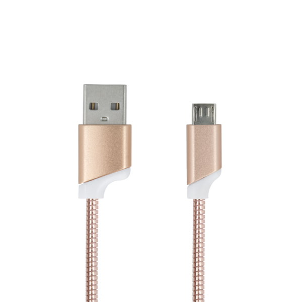 FOREVER MICRO USB DATA CABLE METAL GOLD