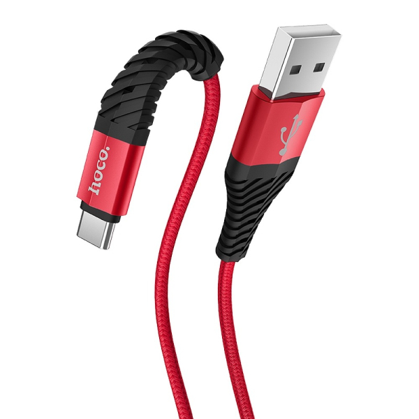 HOCO USB TO TYPE C DATA CABLE 1m COOL X38 red