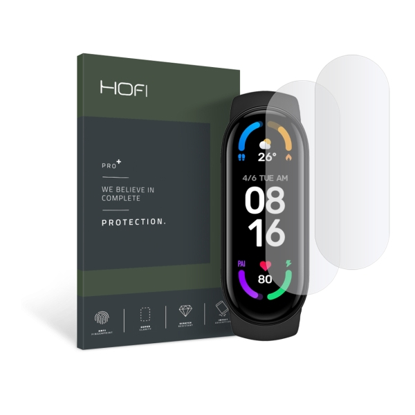 HOFI HYDROFLEX PRO 2 PACK XIAOMI MI SMART BAND 5/6/6 NFC Clear