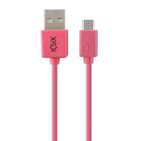 Ksix MICRO USB DATA CABLE 1m pink