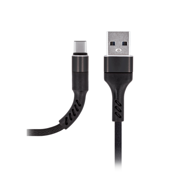 MAXLIFE FAST REINFORCED TYPE C DATA CABLE 1m 2A black