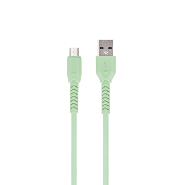 MAXLIFE USB TO MICRO USB DATA CABLE 1m 3A green