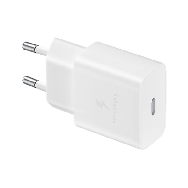 ORIGINAL SAMSUNG FAST TRAVEL CHARGER 15W + TYPE C DATA CABLE white