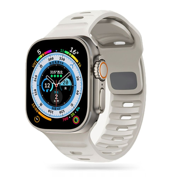 TECH-PROTECT REPLACMENT BAND ICON LINE FOR APPLE WATCH 4 / 5 / 6 / 7 / SE (38 / 40 / 41 MM) starlig