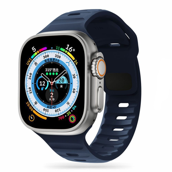 TECH-PROTECT REPLACMENT BAND ICON LINE FOR APPLE WATCH 4 / 5 / 6 / 7 / SE (42 / 44 / 45 MM) navy