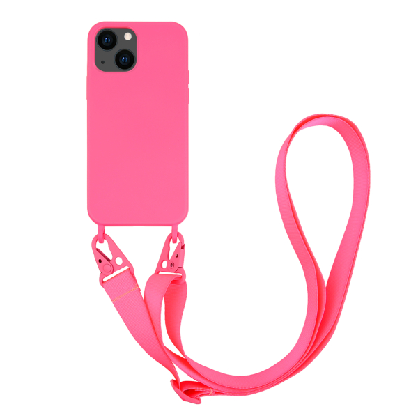 VIVANCO NECKLACE COVER IPHONE 13 pink backcover