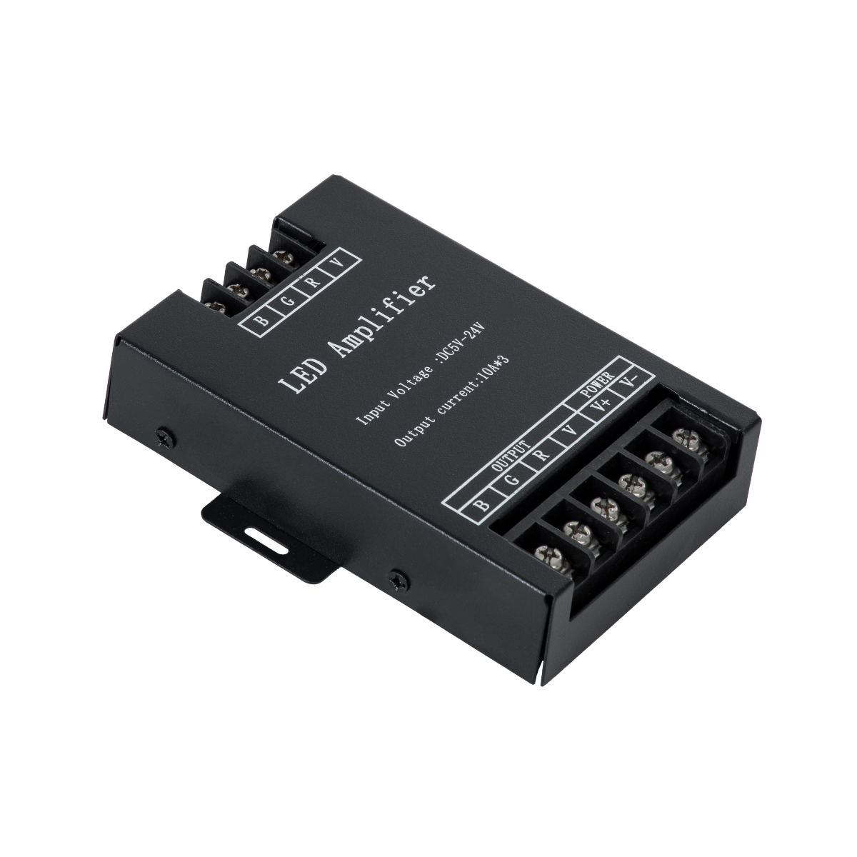 GloboStar® 73393 High Speed LED Amplifier 3 Channels – Ενισχυτής Σήματος Υψηλών Ταχυτήτων LED 3 Καναλιών DC 12-24V RGB Max 720W Μ11 x Π9 x Υ2.5cm