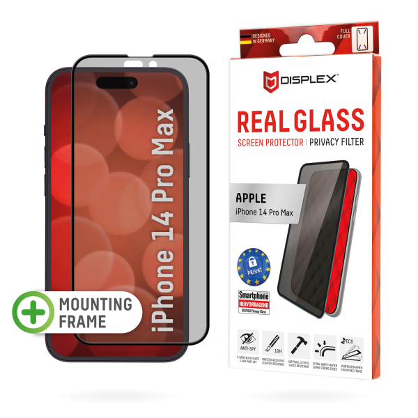 DISPLEX REAL GLASS 3D APPLE IPHONE 14 PRO MAX PRIVACY WITH APPLICATOR