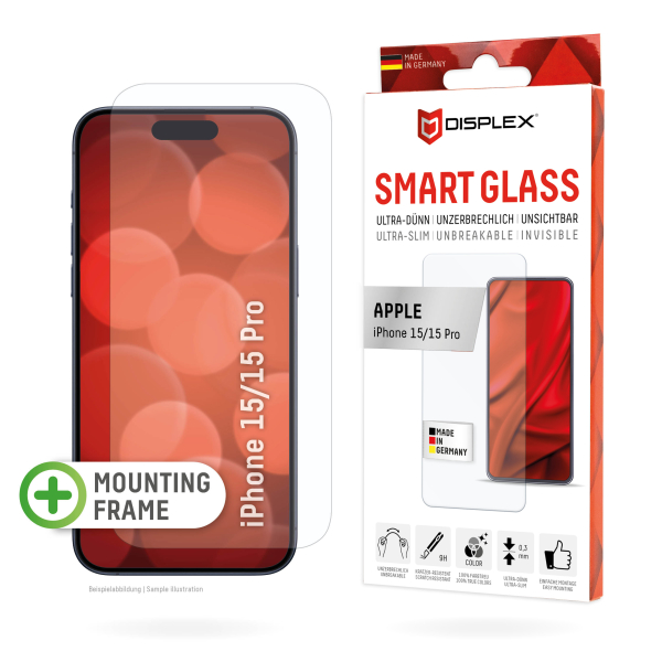 DISPLEX SMART GLASS 2D EASY-ON IPHONE 15 / 15 PRO