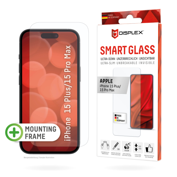 DISPLEX SMART GLASS 2D EASY-ON IPHONE 15 PLUS / 15 PRO MAX
