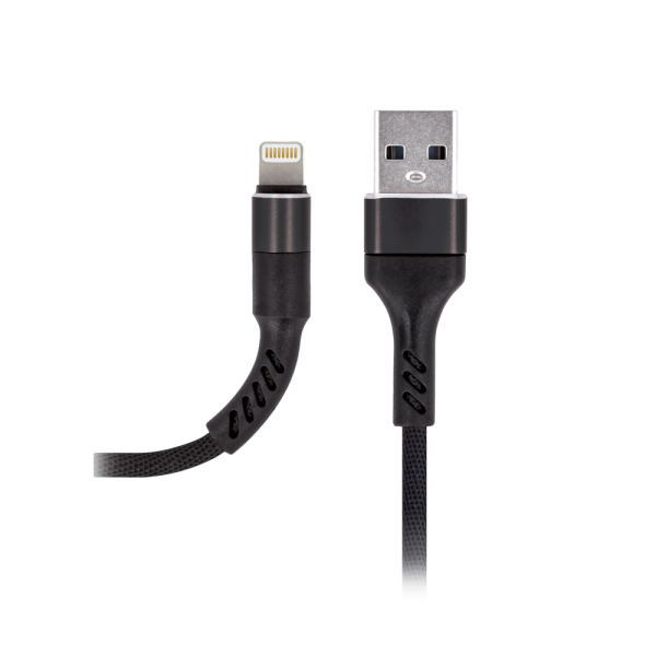 MAXLIFE FAST REINFORCED LIGHTNING DATA CABLE 1m 2A black