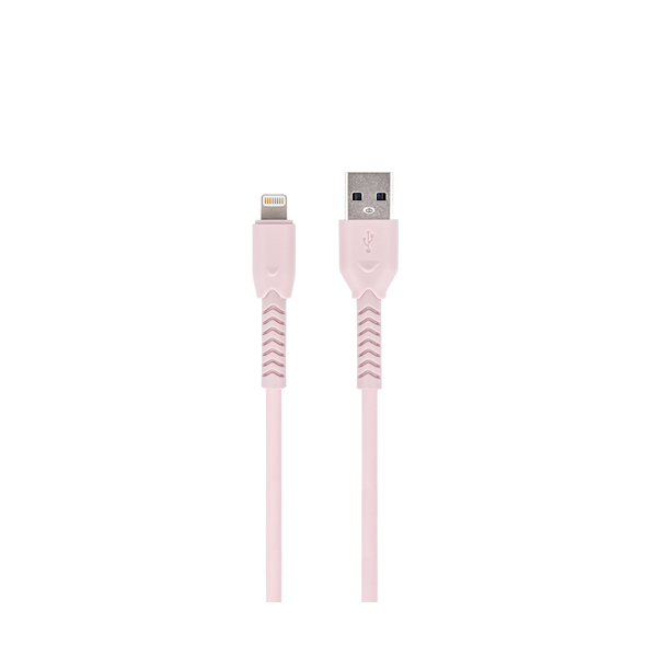 MAXLIFE USB TO LIGHTNING DATA CABLE 1m 3A pink