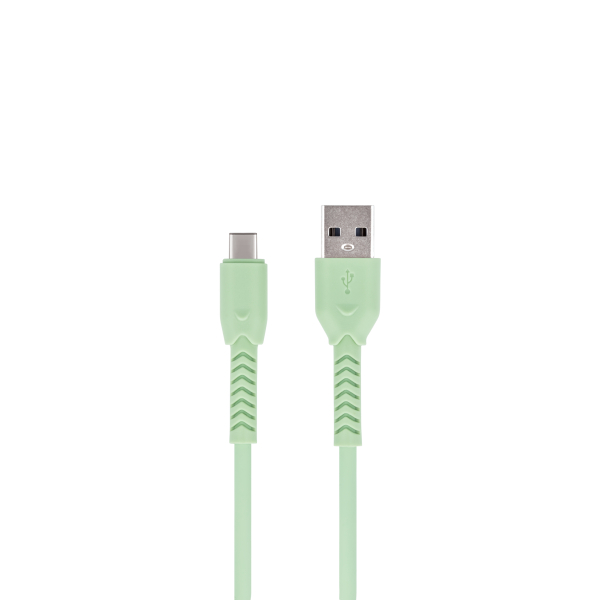MAXLIFE USB TO TYPE C DATA CABLE 1m 3A green